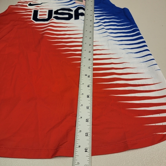 Nike Dri-fit ADV Team USA Aeroswift Men's Running Tank- Red And Blue Size L - Picture 5 of 6